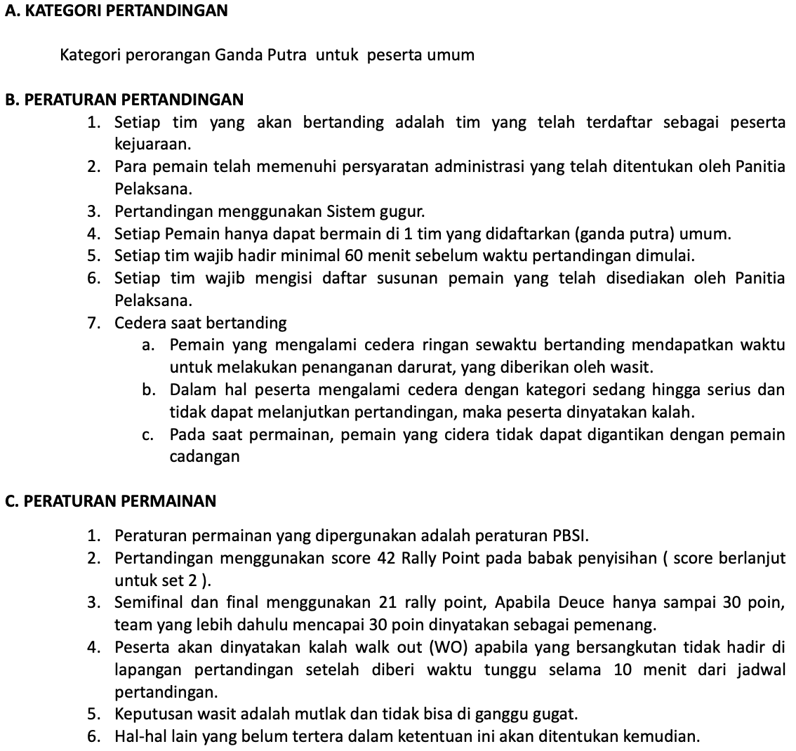 Badminton Umum